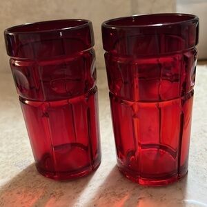 Vintage Amberina Fenton Plymouth Ruby Juice Glass